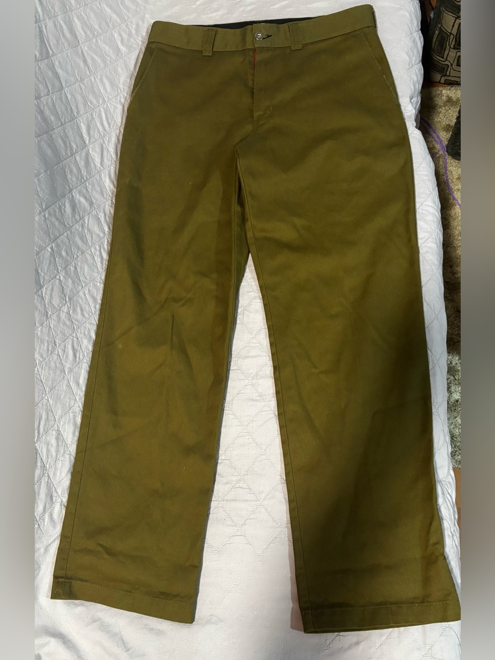 Dickies Olive Green Regular Fit Skateboarding Chinos
